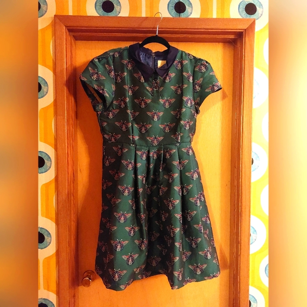 Modcloth Embroidered Beetle Dress